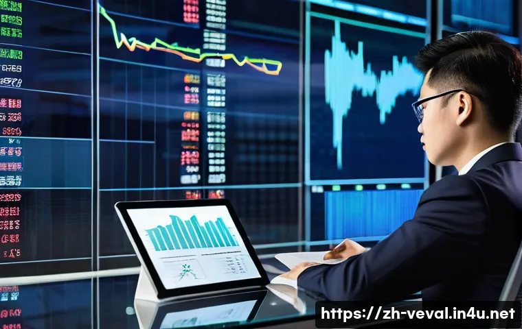 기업가치평가사 경쟁력 있는 커리어 - A modern, sleek office scene showing a professional Chinese financial analyst in business attire, ca...