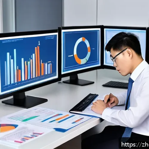기업가치평가사 취업 후기 - A professional corporate valuation analyst in a modern office environment, meticulously reviewing fi...