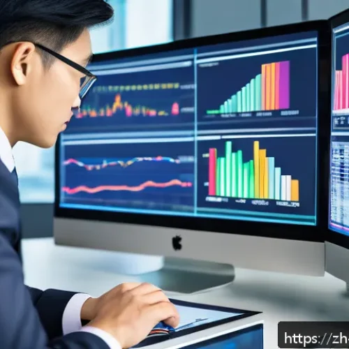 기업가치평가사 관련 자료 및 강의 - A modern corporate office environment where a professional business analyst is deeply focused on fin...